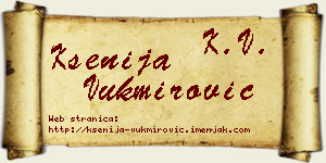 Ksenija Vukmirović vizit kartica